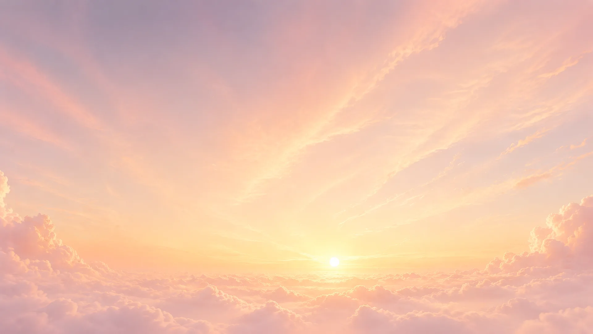 Soft sky and distant landscape behind the pre-footer scene